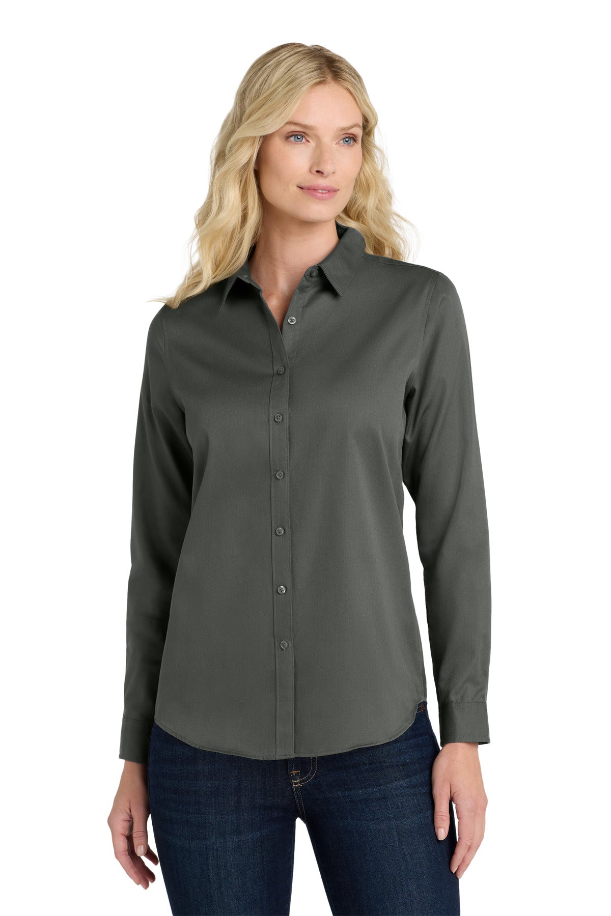 Port Authority? Women's Long Sleeve SuperPro React?Twil