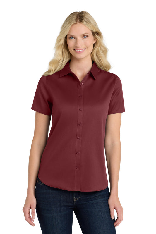 Port Authority? Women's Short Sleeve SuperPro React?Twi