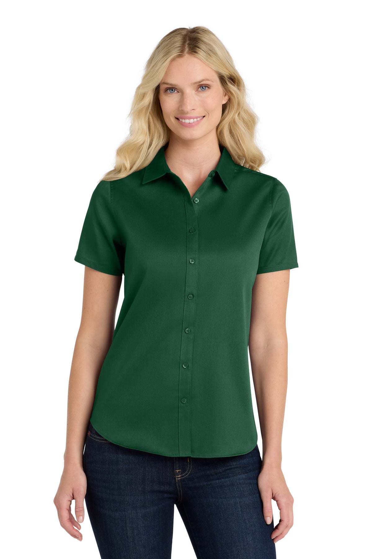 Port Authority? Women's Short Sleeve SuperPro React?Twi