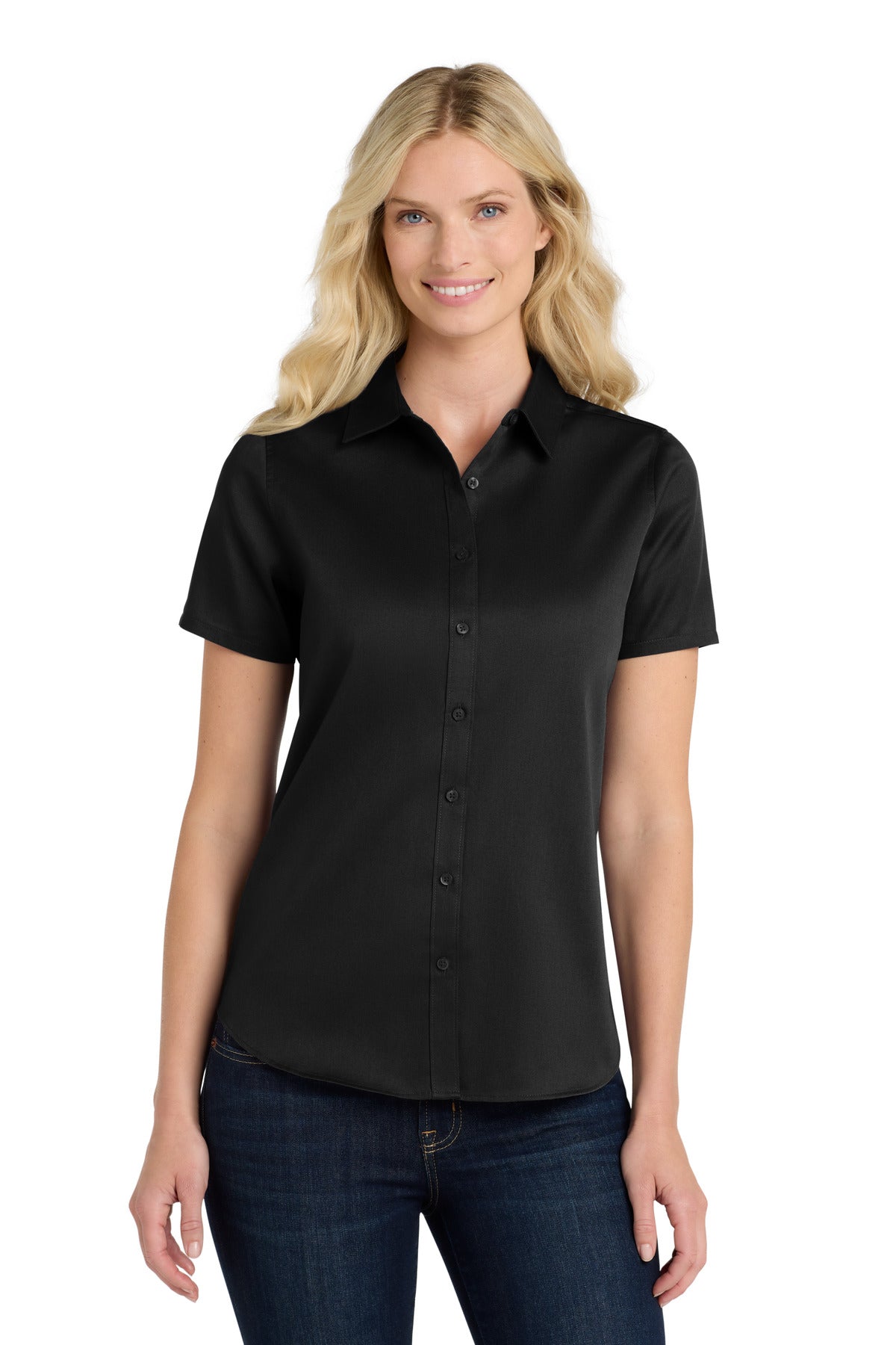 Port Authority? Women's Short Sleeve SuperPro React?Twi