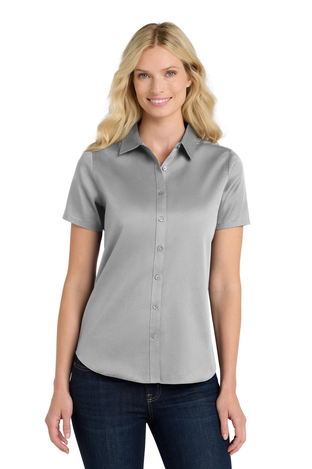 Port Authority? Women's Short Sleeve SuperPro React?Twi