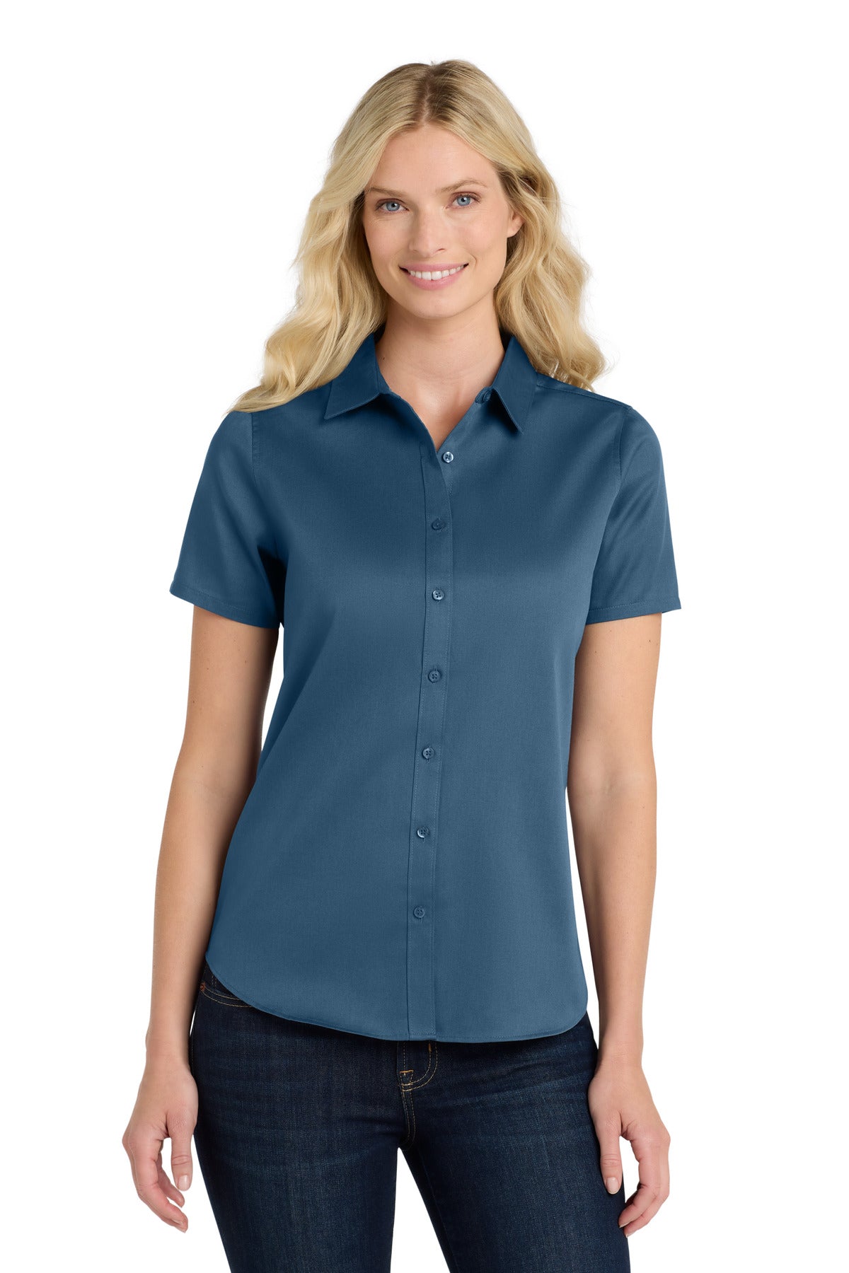 Port Authority? Women's Short Sleeve SuperPro React?Twi