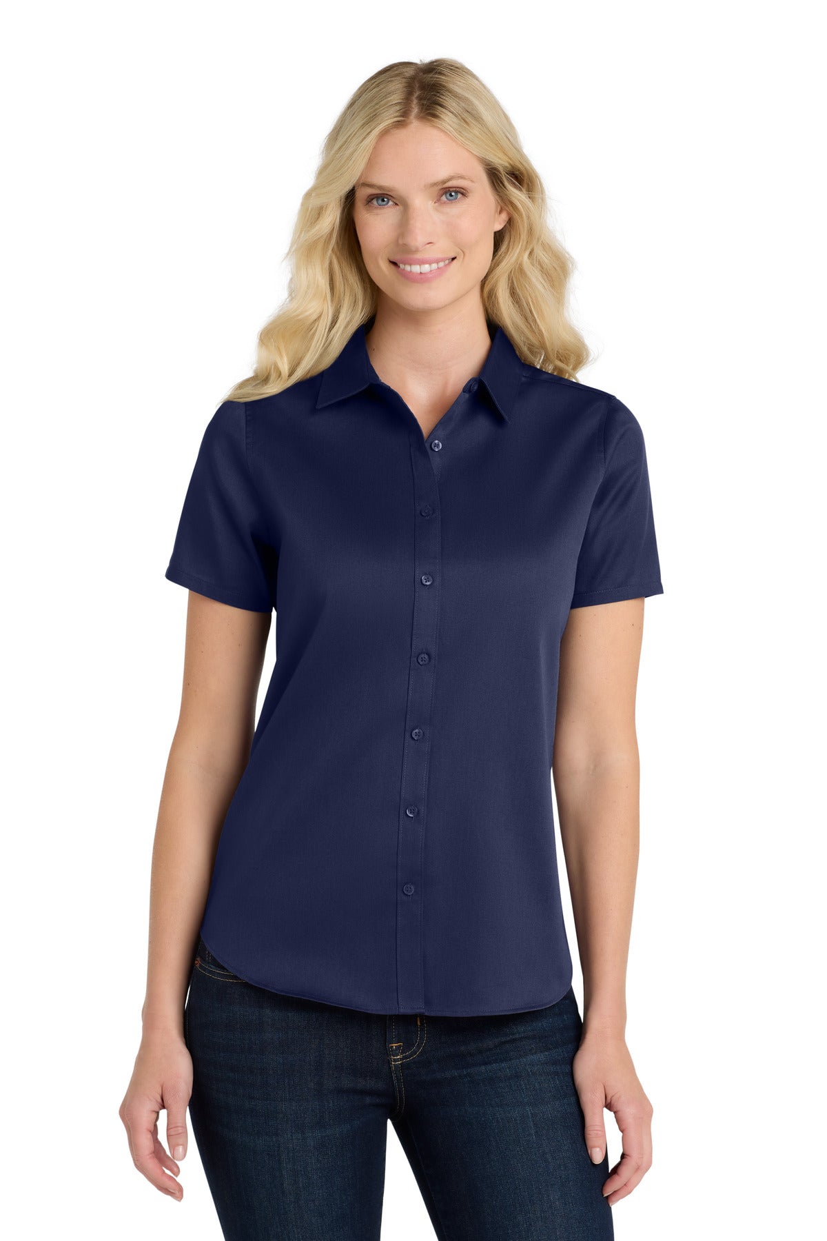 Port Authority? Women's Short Sleeve SuperPro React?Twi