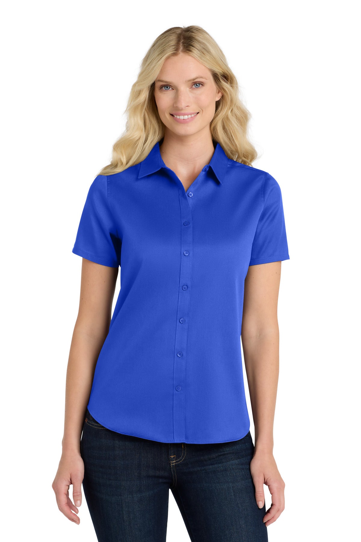 Port Authority? Women's Short Sleeve SuperPro React?Twi