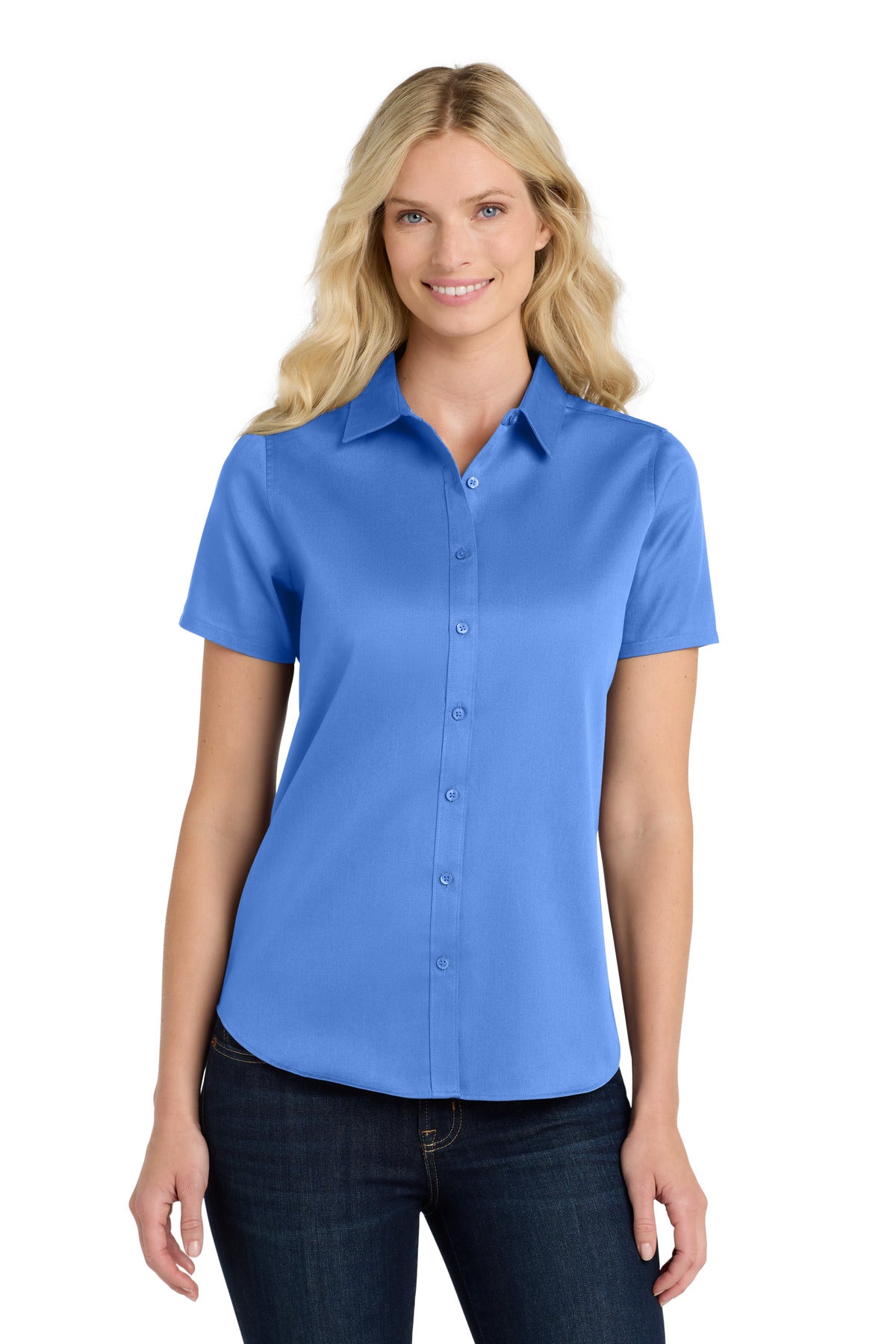 Port Authority? Women's Short Sleeve SuperPro React?Twi