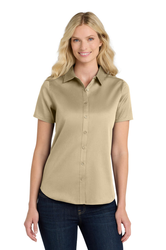 Port Authority? Women's Short Sleeve SuperPro React?Twi