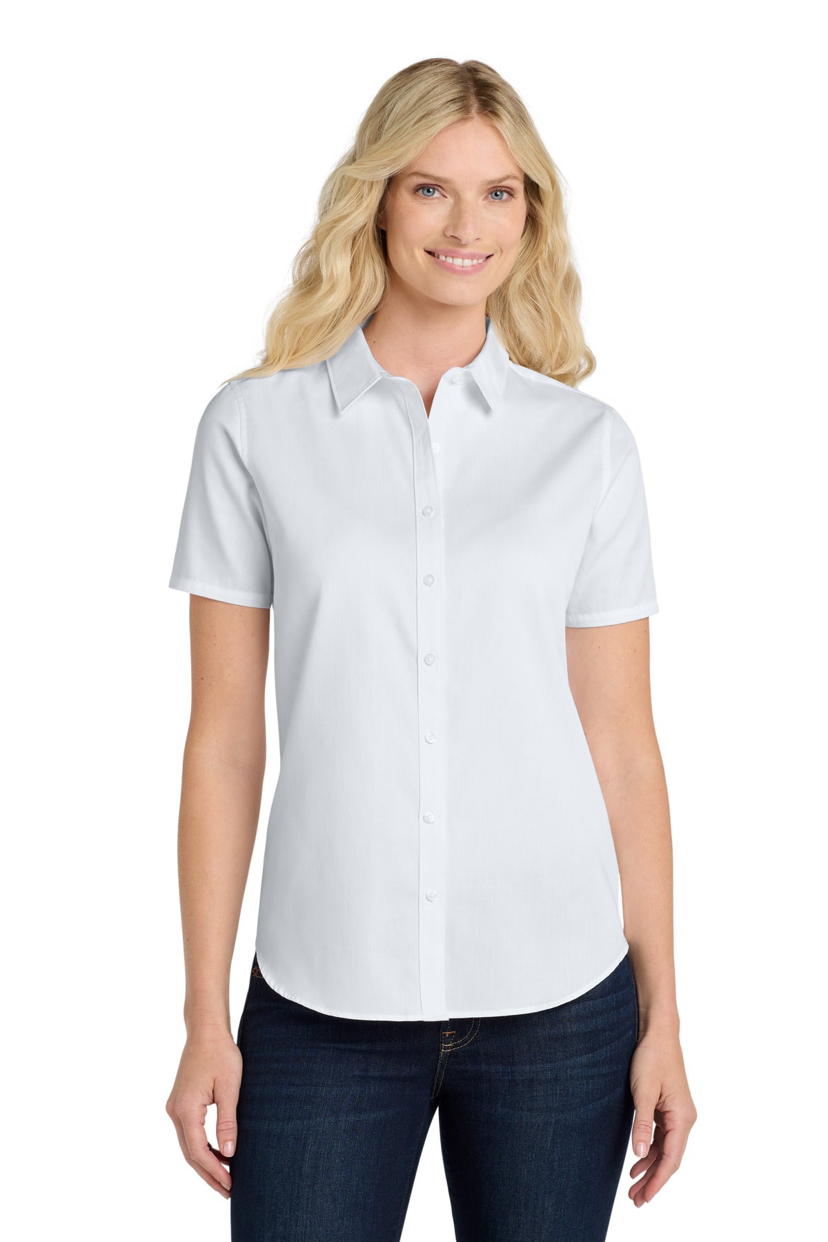 Port Authority? Women's Short Sleeve SuperPro React?Twi