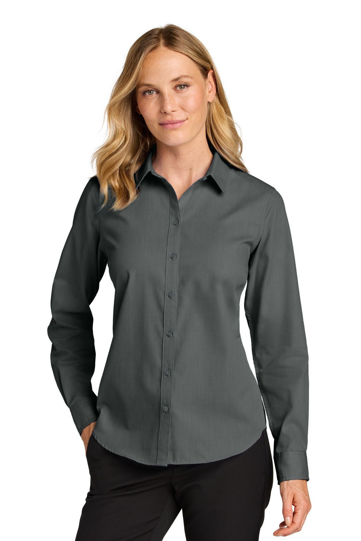 Port Authority? Women's Long Sleeve Nailhead Easy Care