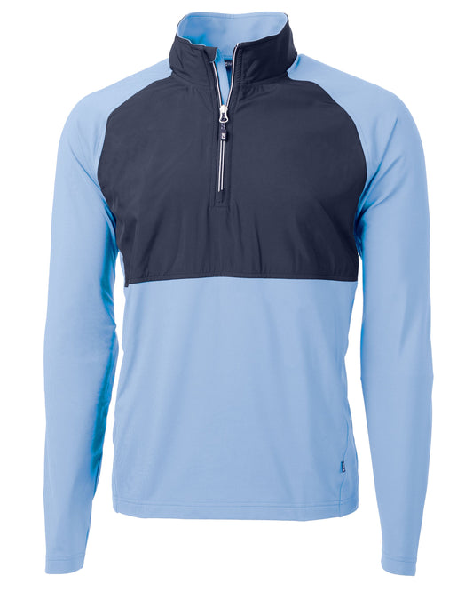 Cutter & Buck Adapt Recycled Soft Knit Stretch Mens Hybrid Quarter Zip Pullover
