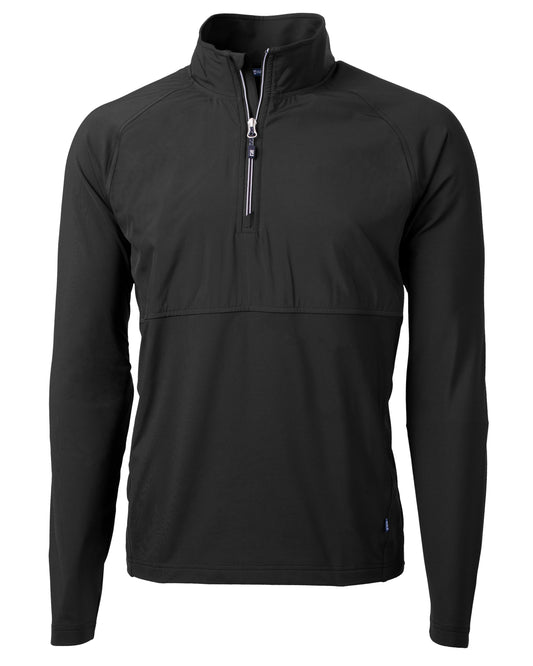Cutter & Buck Adapt Recycled Soft Knit Stretch Mens Hybrid Quarter Zip Pullover