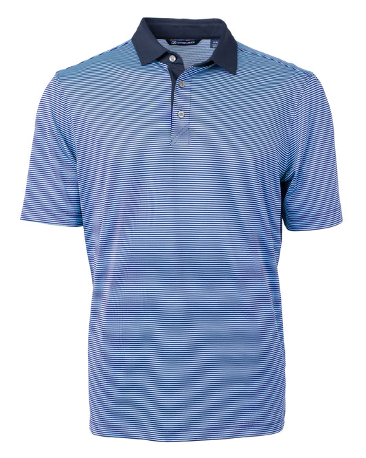 Cutter & Buck Virtue Recycled Micro Stripe Featherlight Pique Mens Polo