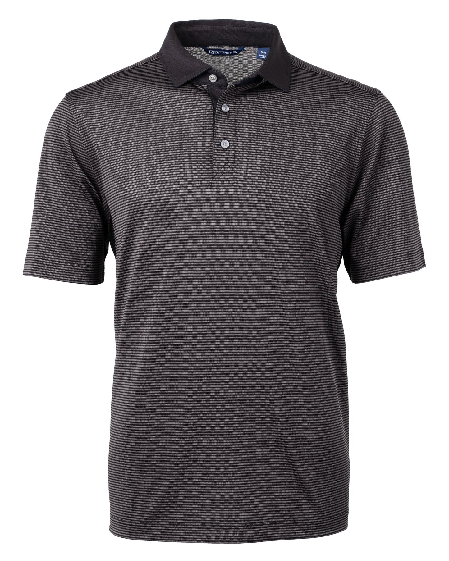 Cutter & Buck Virtue Recycled Micro Stripe Featherlight Pique Mens Polo