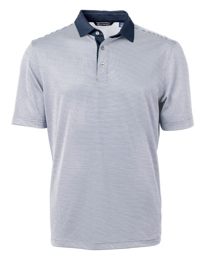 Cutter & Buck Virtue Recycled Micro Stripe Featherlight Pique Mens Polo