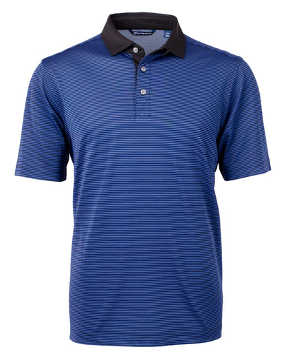 Cutter & Buck Virtue Recycled Micro Stripe Featherlight Pique Mens Polo