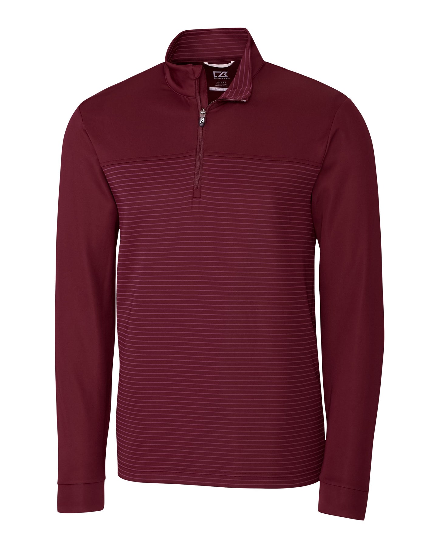 Cutter & Buck Traverse Recycled Stretch Stripe Mens Quarter Zip