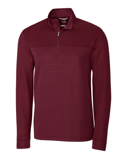 Cutter & Buck Traverse Recycled Stretch Stripe Mens Quarter Zip
