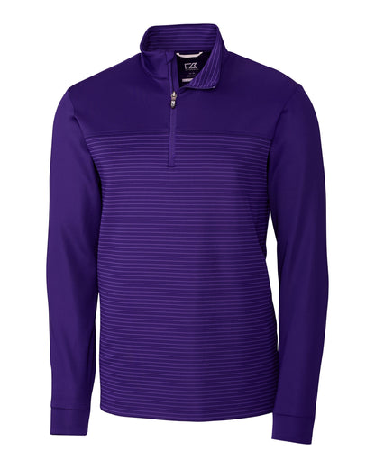 Cutter & Buck Traverse Recycled Stretch Stripe Mens Quarter Zip