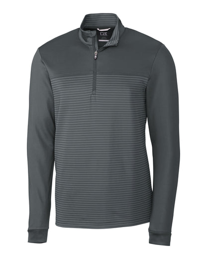 Cutter & Buck Traverse Recycled Stretch Stripe Mens Quarter Zip
