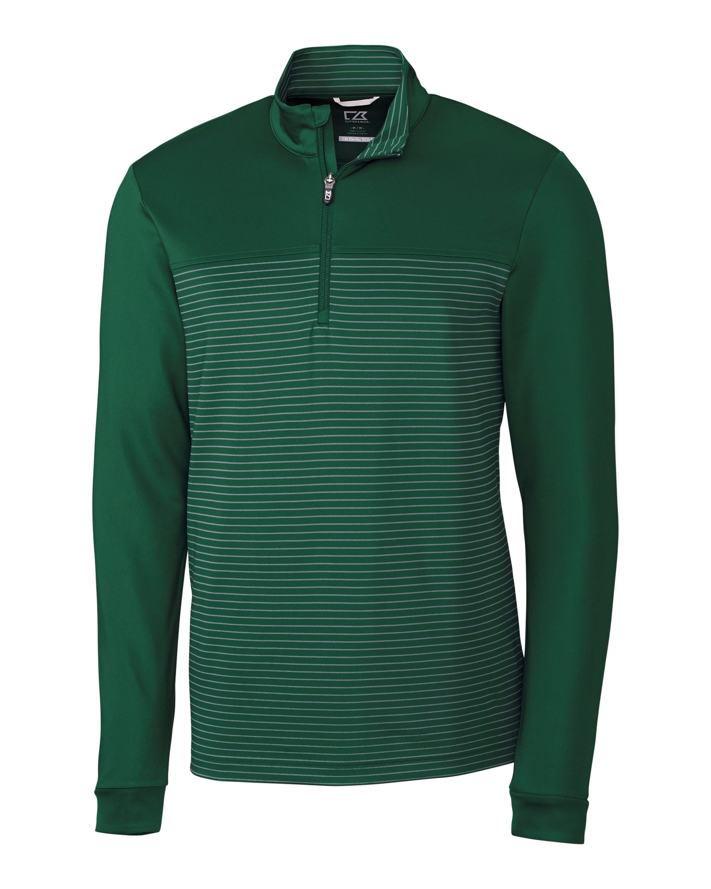 Cutter & Buck Traverse Recycled Stretch Stripe Mens Quarter Zip