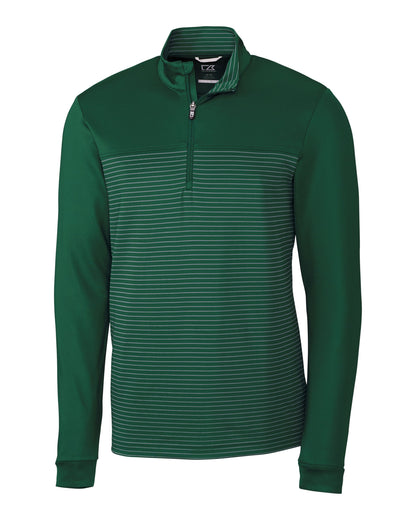 Cutter & Buck Traverse Recycled Stretch Stripe Mens Quarter Zip