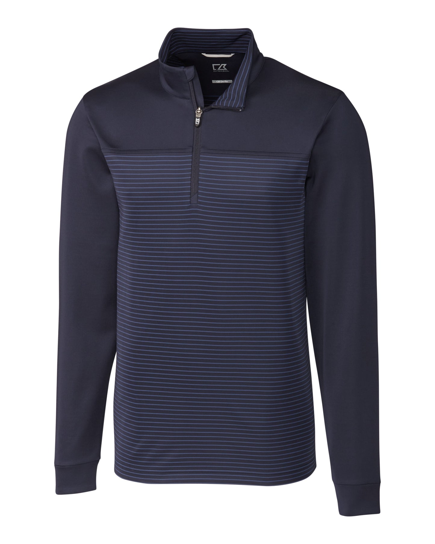 Cutter & Buck Traverse Recycled Stretch Stripe Mens Quarter Zip