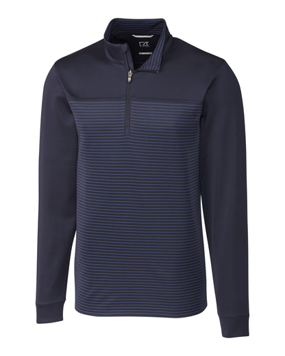 Cutter & Buck Traverse Recycled Stretch Stripe Mens Quarter Zip