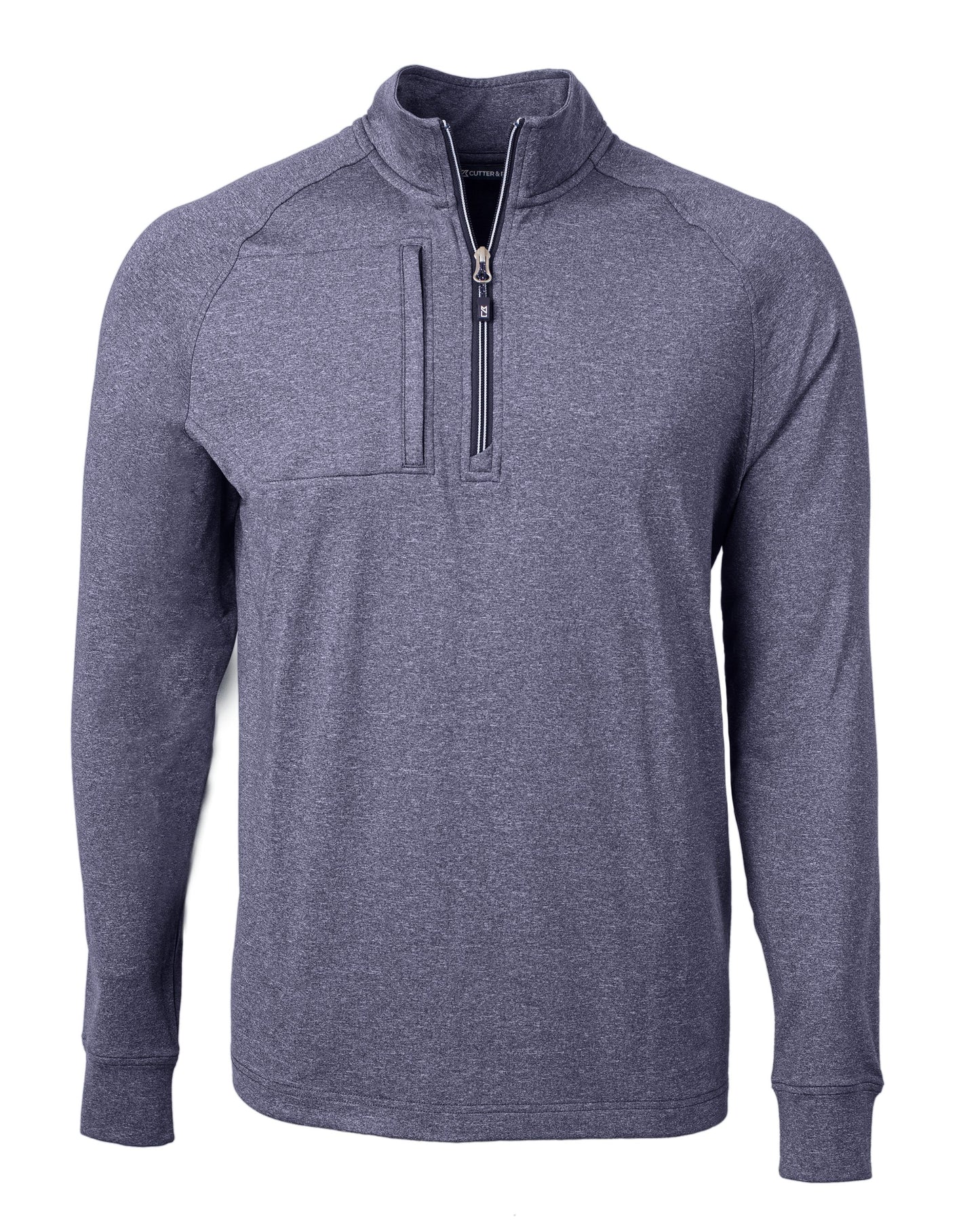 Cutter & Buck Adapt Recycled Soft Knit Stretch Mens Big & Tall Heathered Quarter Zip Pullover Big & Tall