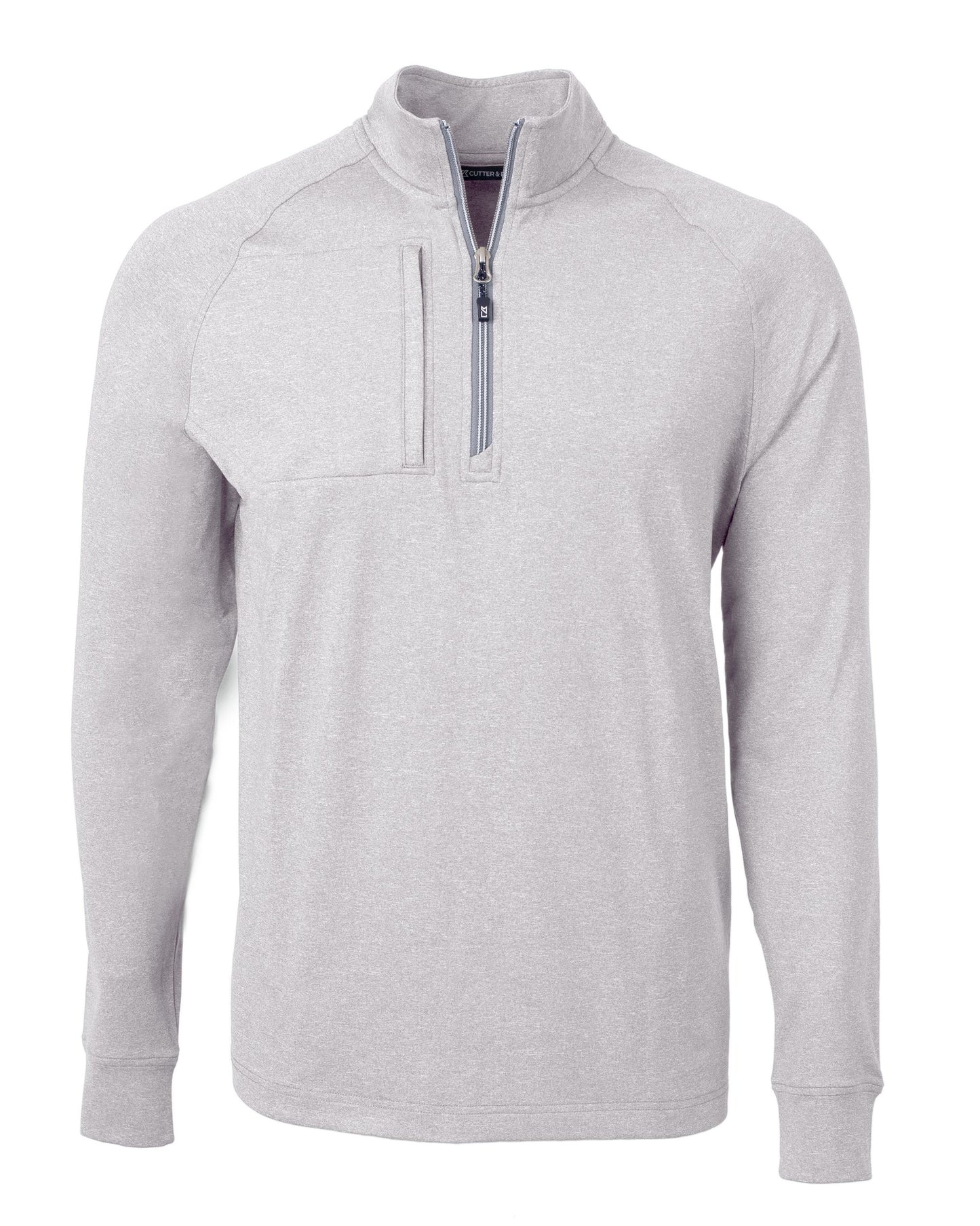 Cutter & Buck Adapt Recycled Soft Knit Stretch Mens Big & Tall Heathered Quarter Zip Pullover Big & Tall