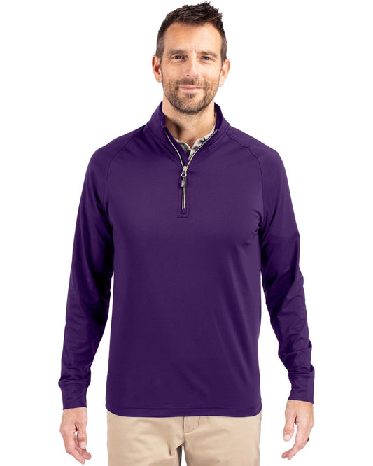 Cutter & Buck Adapt Eco Knit Stretch Recycled Mens Quarter Zip Pullover - MCK01143