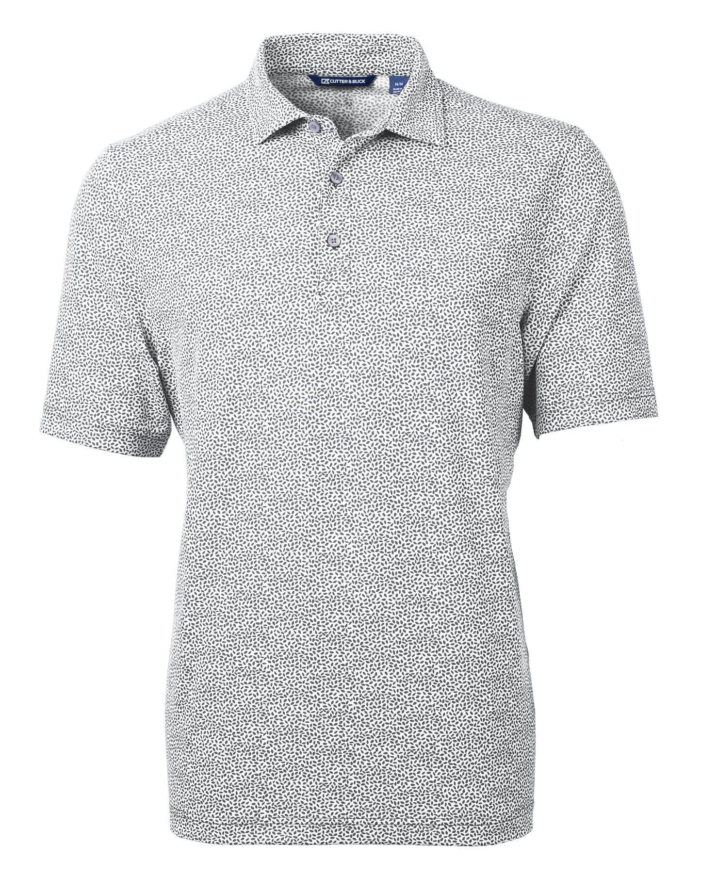 Cutter & Buck Virtue Recycled Botanical Print Featherlight Pique Mens  Polo