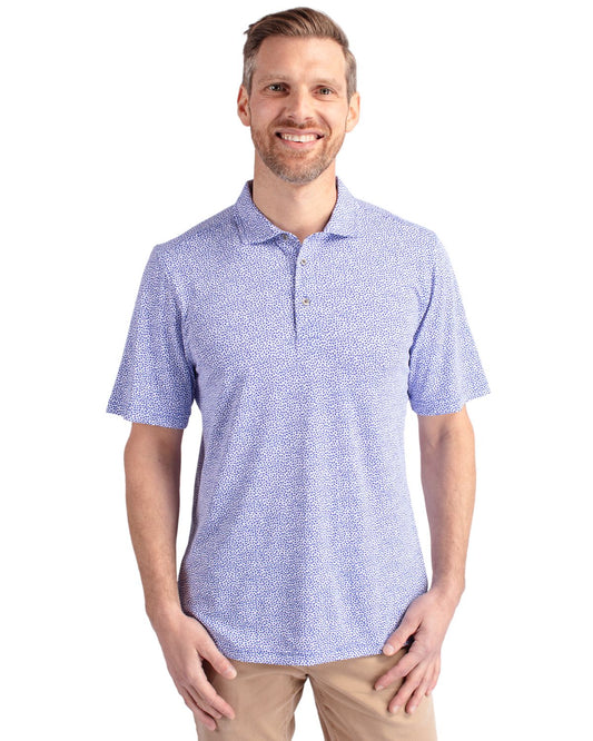 Cutter & Buck Virtue Eco Pique Botanical Print Recycled Mens Polo - MCK01161
