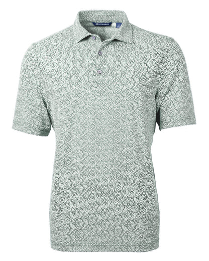 Cutter & Buck Virtue Recycled Botanical Print Featherlight Pique Mens  Polo