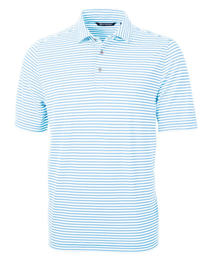 Cutter & Buck Virtue Recycled Stripe Featherlight Pique Mens Polo
