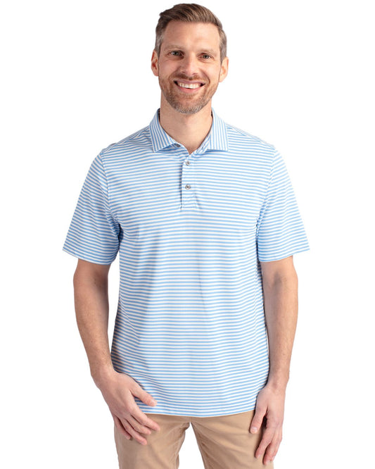 Cutter & Buck Virtue Eco Pique Stripe Recycled Mens Big and Tall Polo Big & Tall - BCK01168