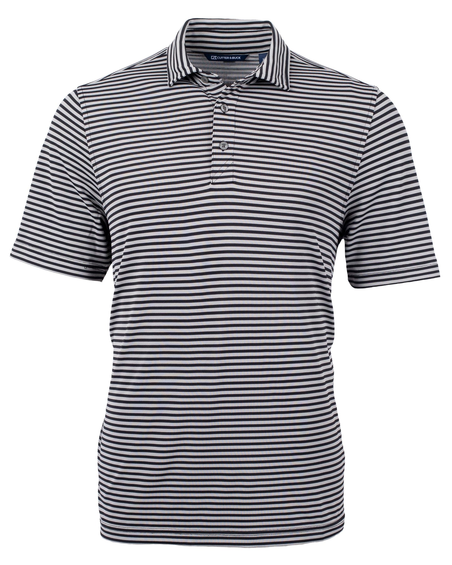 Cutter & Buck Virtue Recycled Stripe Featherlight Pique Mens Polo