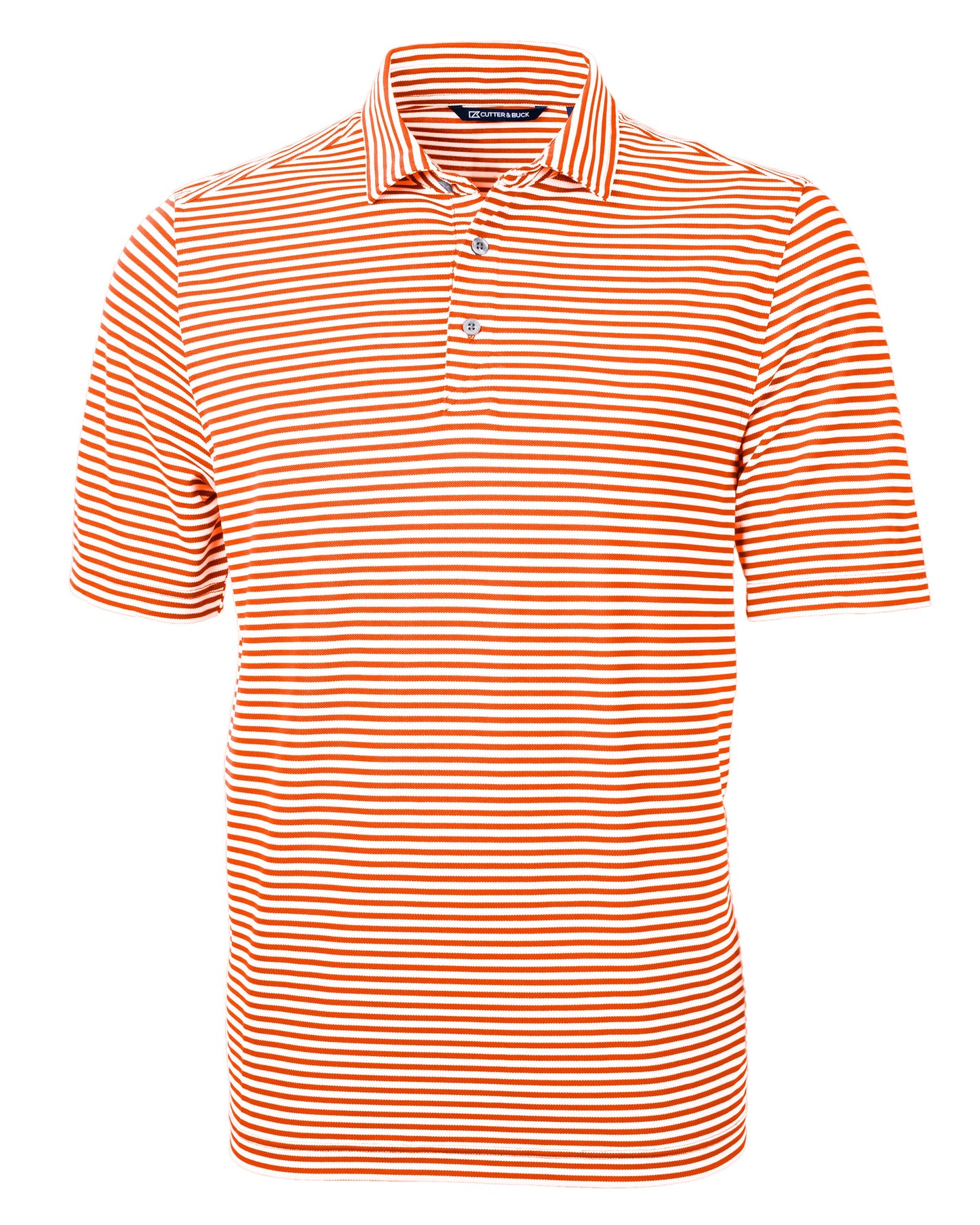 Cutter & Buck Virtue Recycled Stripe Featherlight Pique Mens Polo