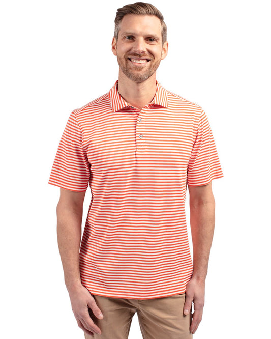 Cutter & Buck Virtue Eco Pique Stripe Recycled Mens Polo - MCK01168
