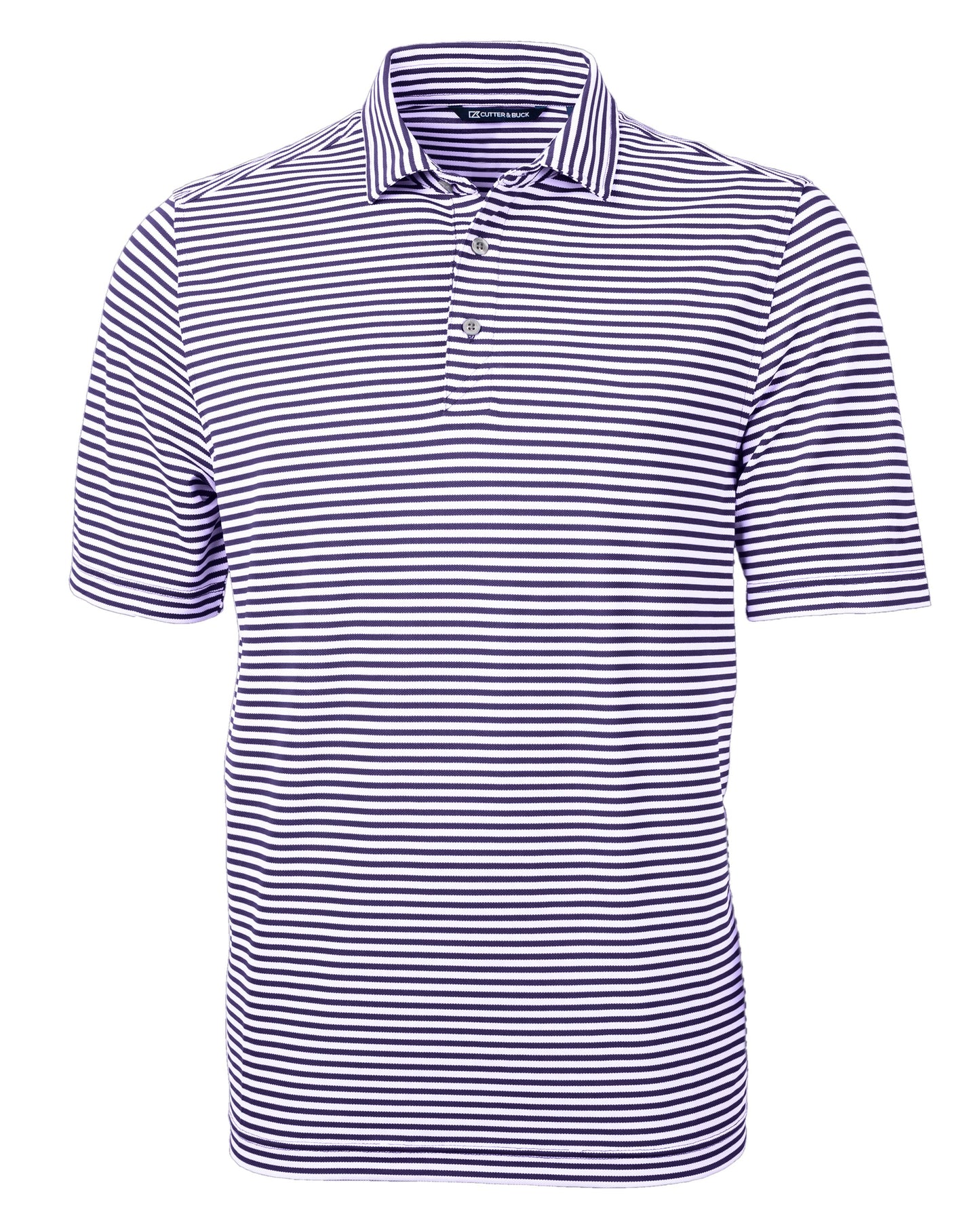 Cutter & Buck Virtue Recycled Stripe Featherlight Pique Mens Polo
