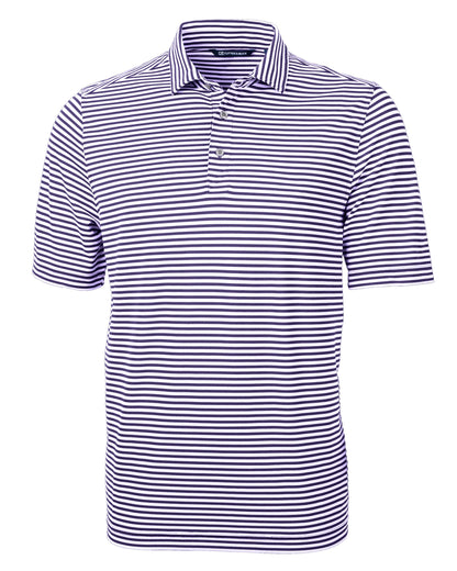 Cutter & Buck Virtue Recycled Stripe Featherlight Pique Mens Polo
