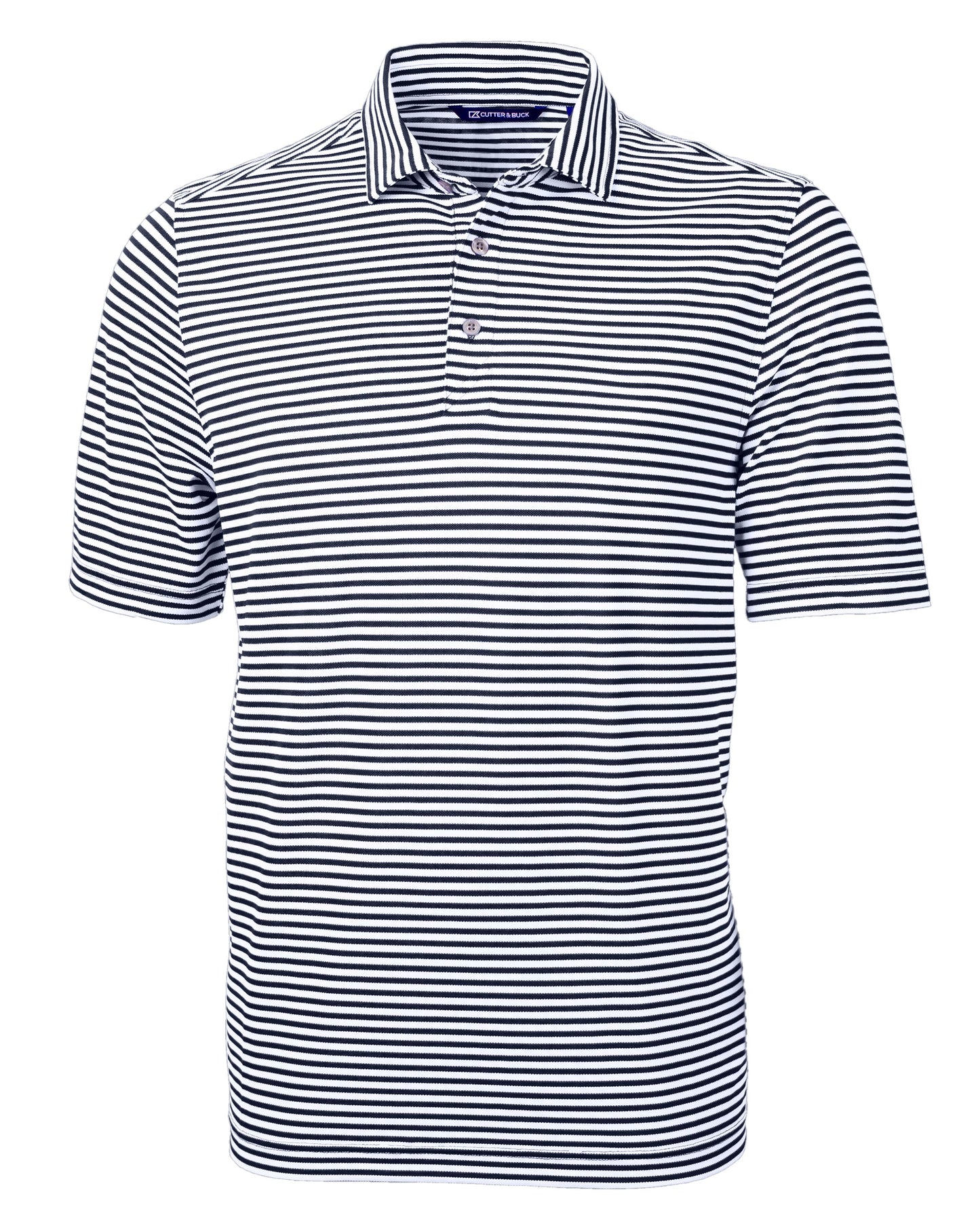 Cutter & Buck Virtue Recycled Stripe Featherlight Pique Mens Polo