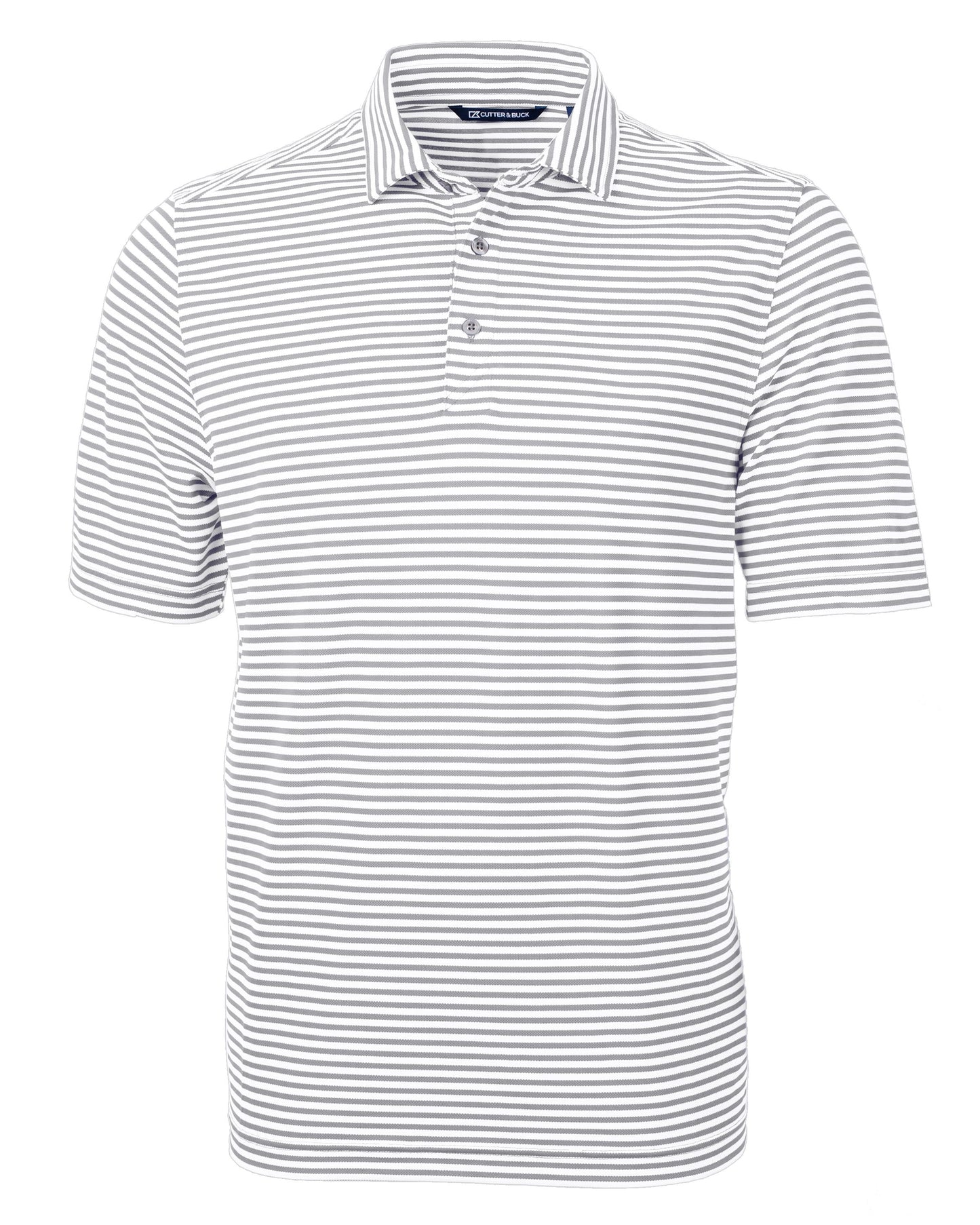 Cutter & Buck Virtue Recycled Stripe Featherlight Pique Mens Polo