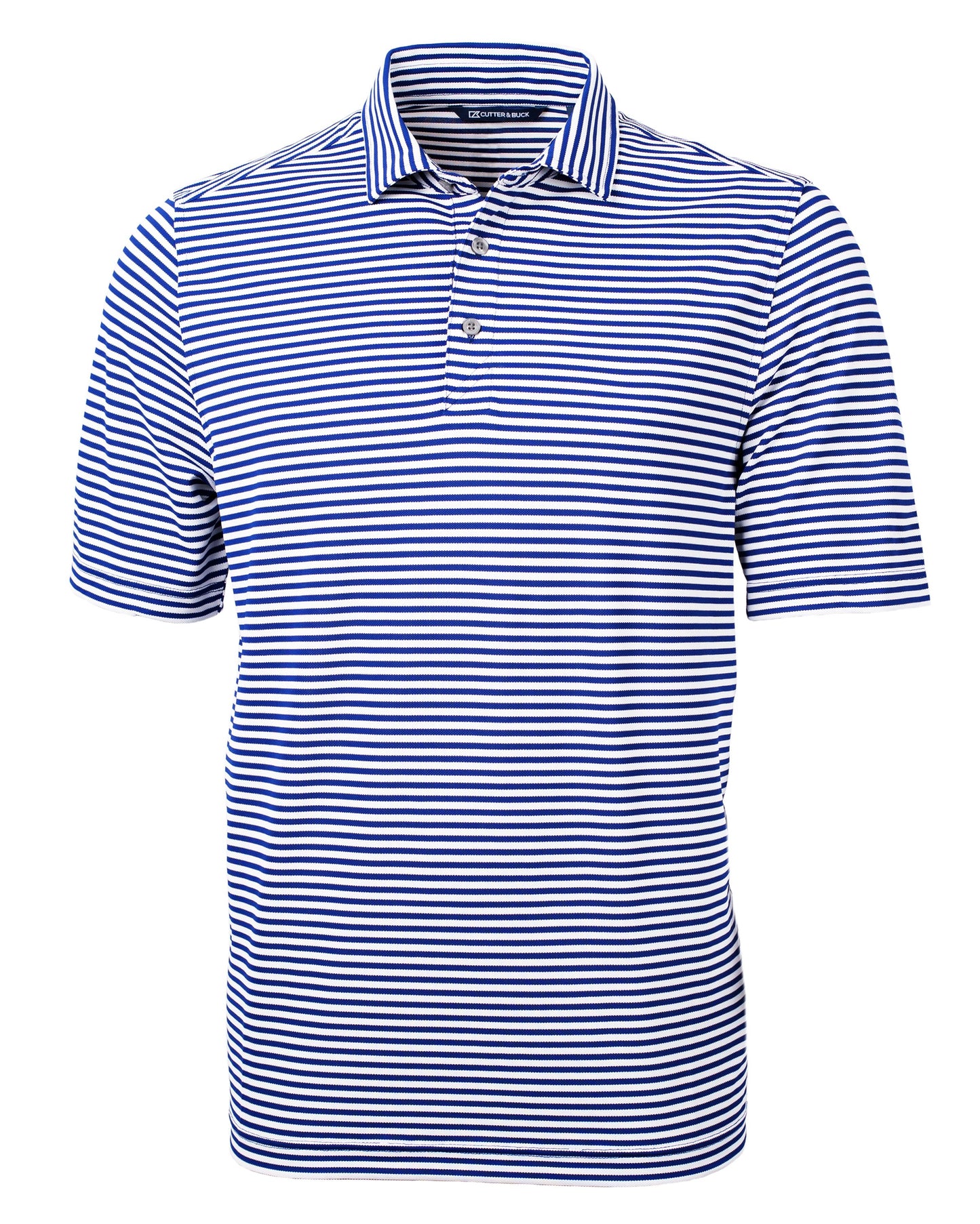 Cutter & Buck Virtue Recycled Stripe Featherlight Pique Mens Polo