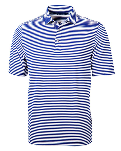 Cutter & Buck Virtue Recycled Stripe Featherlight Pique Mens Polo