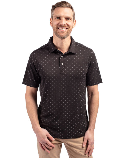 Cutter & Buck Virtue Eco Pique Tile Print Recycled Mens Big & Tall Polo Big & Tall - BCK01170
