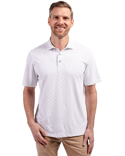 Cutter & Buck Virtue Eco Pique Tile Print Recycled Mens Polo - MCK01170