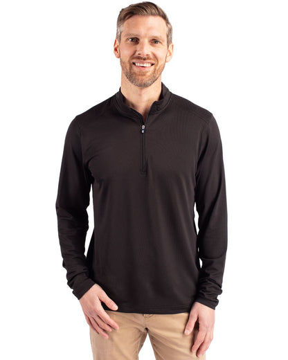 Cutter & Buck Virtue Eco Pique Recycled Quarter Zip Mens Big & Tall Pullover Big & Tall - BCK01187