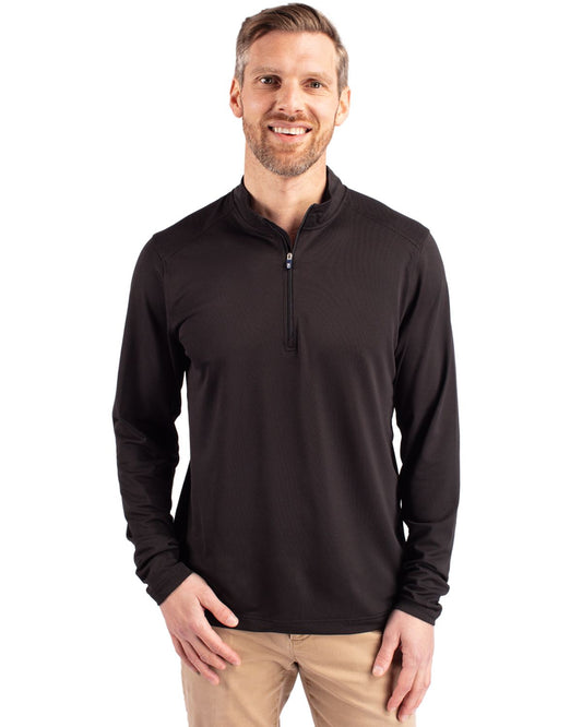 Cutter & Buck Virtue Eco Pique Recycled Quarter Zip Mens Big & Tall Pullover Big & Tall - BCK01187