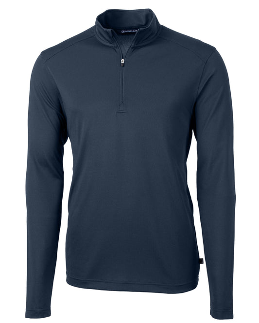 Cutter & Buck Virtue Recycled Featherlight Pique Mens Big & Tall Quarter Zip Pullover Big & Tall