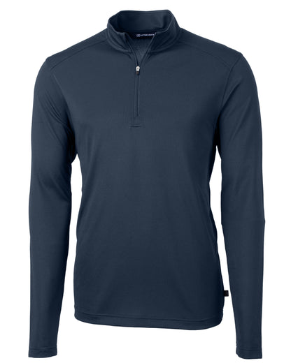 Cutter & Buck Virtue Recycled Featherlight Pique Mens Quarter Zip Pullover