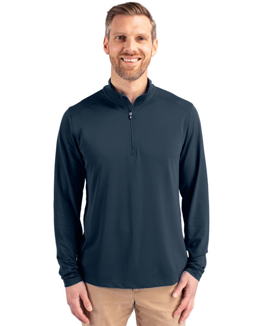 Cutter & Buck Virtue Eco Pique Recycled Quarter Zip Mens Pullover - MCK01187